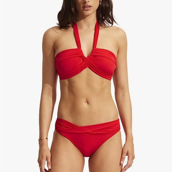Seafolly Convertible Bandeau and Hipster Bikini - Picture 1 of 5